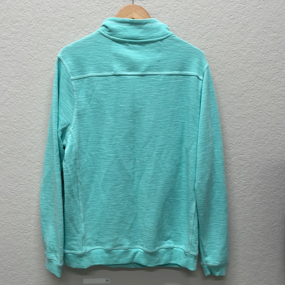 NWT Joe Marlin Aqua Blue quarter Zip Sweatshirt - Picture 5 of 5